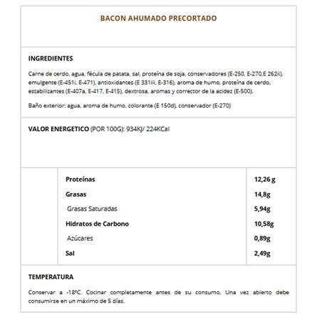 BACON AHUMADO PRECORTADO*