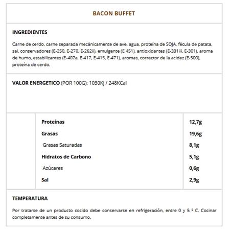 BACON AHUMADO HOSTELERIA*