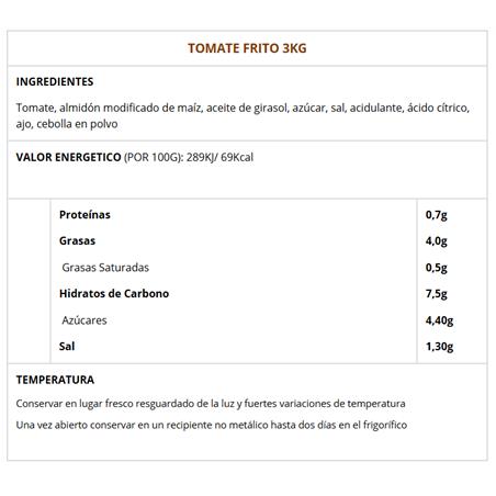 TOMATE FRITO 3KG*6UDES