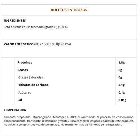 BOLETUS TROZOS 4*1KG