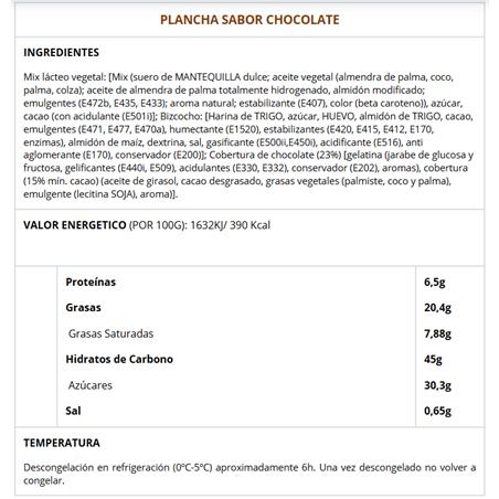 PLANCHA MOUSSE CHOCO 54P.1,8KG