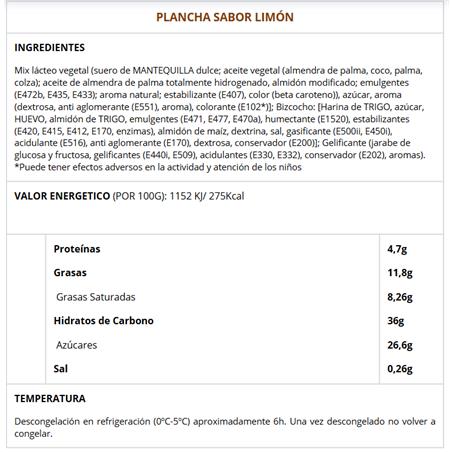 PLANCHA MOUSSE LIMON 54P.1,8KG