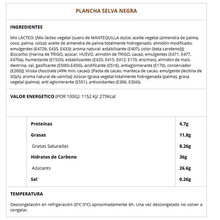 PLANCHA SELVA NEGRA 54P.1,8KG