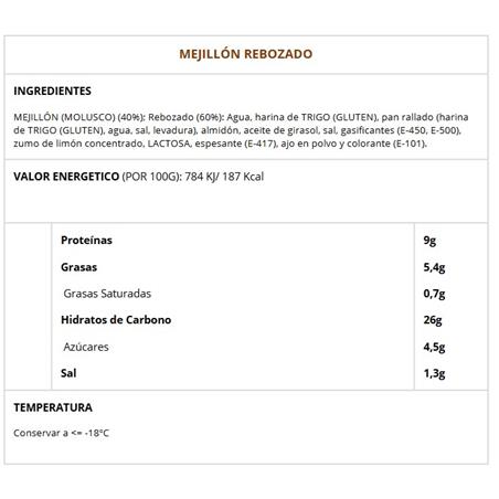 MEJILLON REBOZADO 130Ux1KGx6BLx1CJ / 8gr /ude.