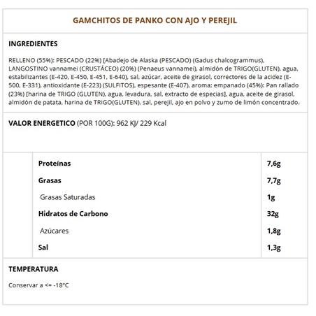 GAMCHITOS DE PANKO CON AJO Y PEREJIL 60Ux4BLx1CJ /15gr aprox.