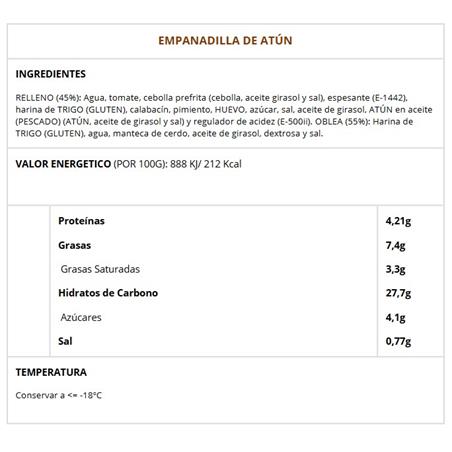 EMPANADILLA ATÚN 3*1KG