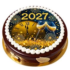 TARTA CHOCOLATE MANGO - OBLEA FIN DE AÑO 2,15KG +/- X 2UN X CJ
