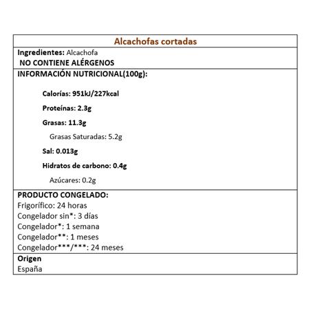 ALCACHOFAS CORTADA 4*2,5kg
