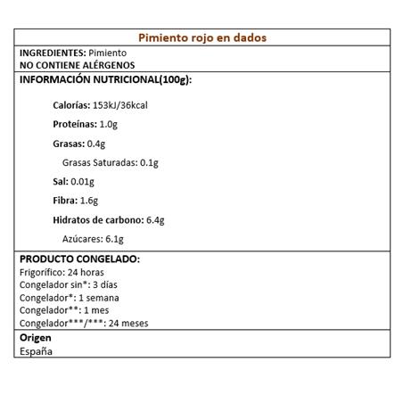 PIMIENTO R.DADOS 4*2,5KG